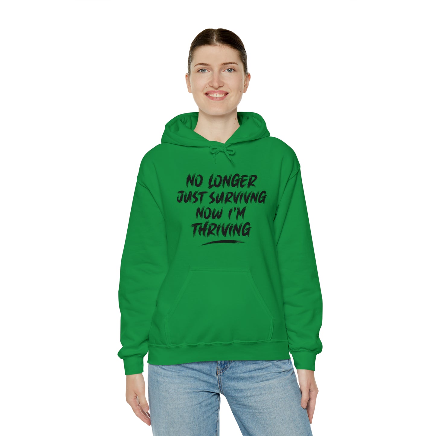 "thriving" hoodie (black lettering)