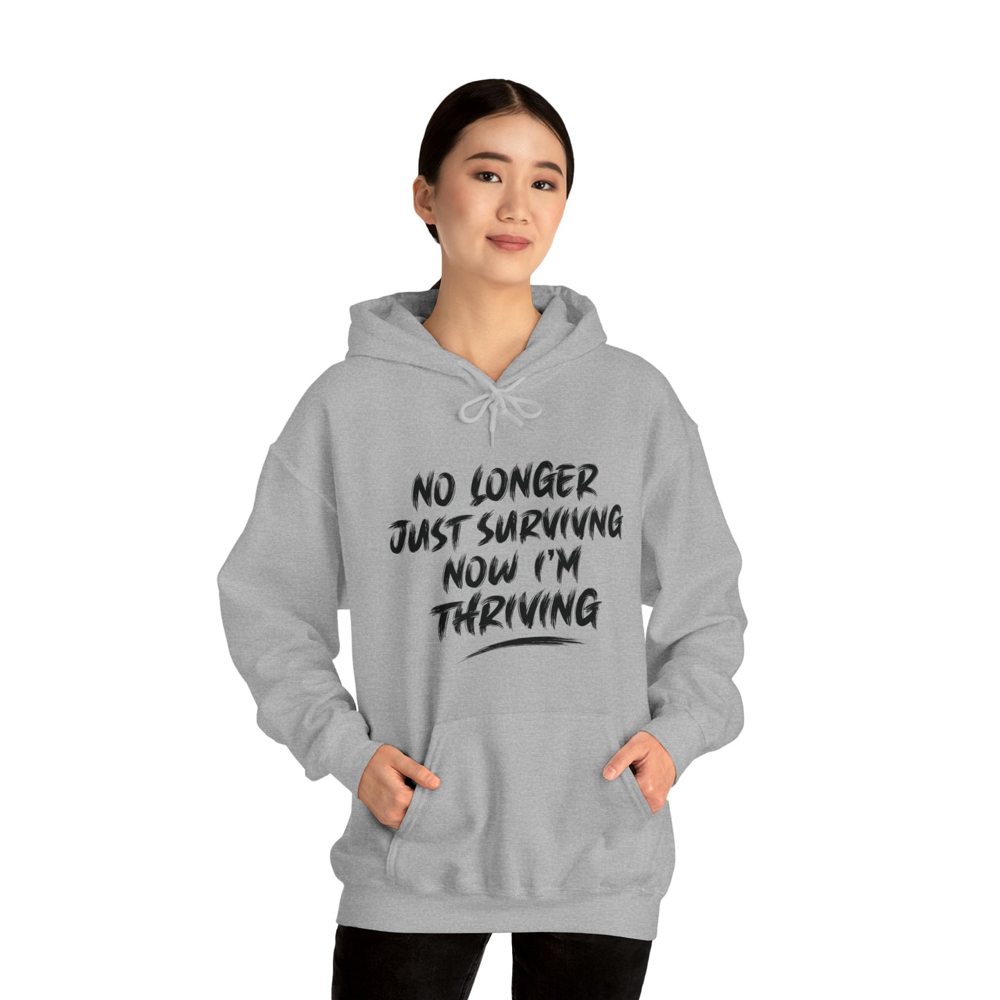 "thriving" hoodie (black lettering)
