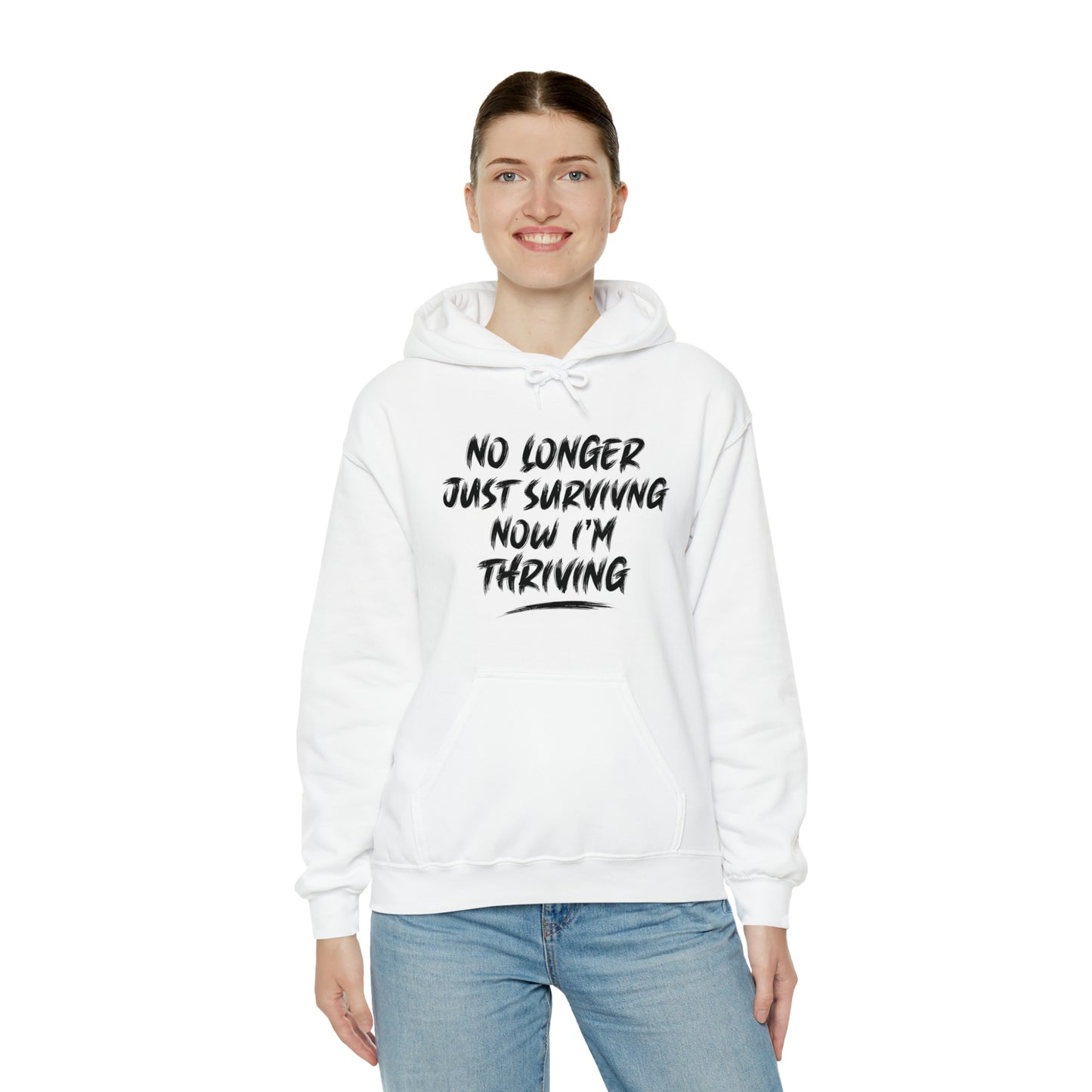 "thriving" hoodie (black lettering)