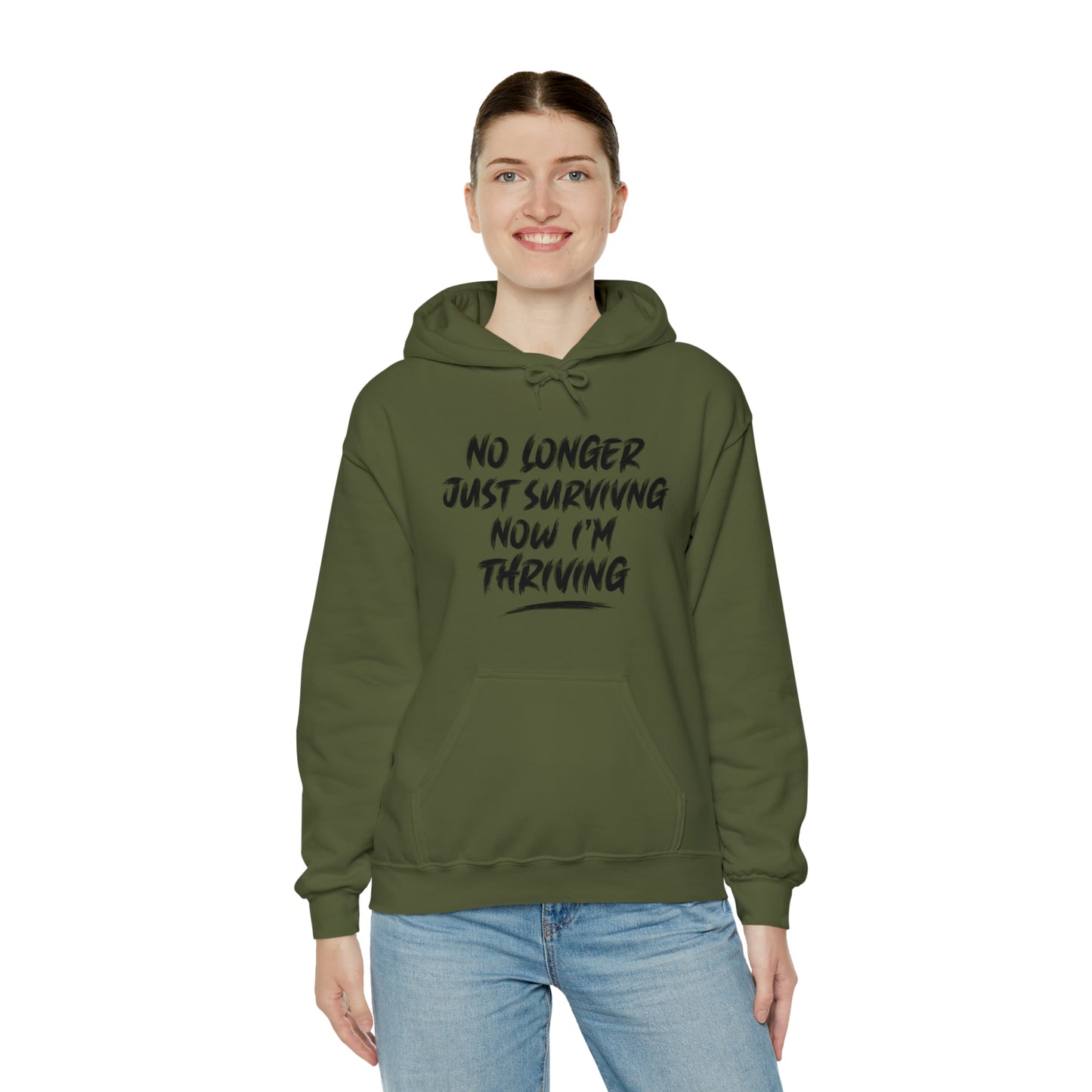 "thriving" hoodie (black lettering)