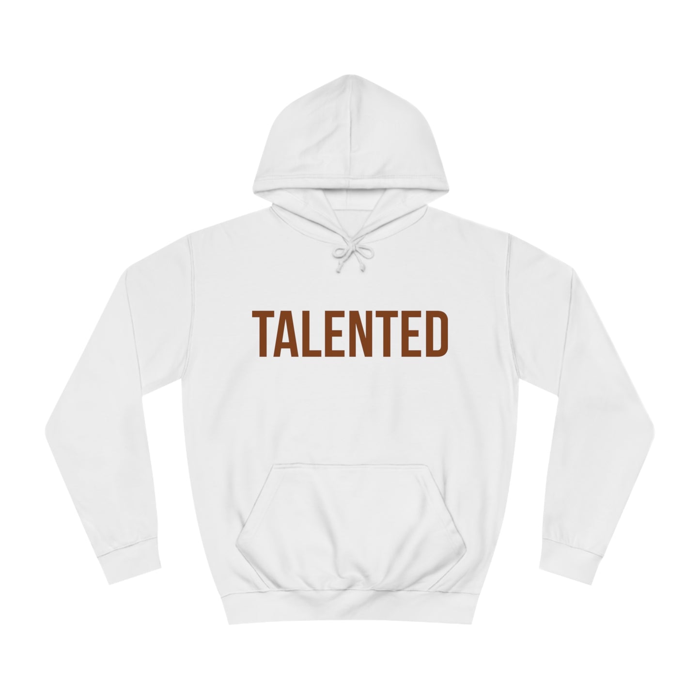 "talented/romans 12:6-8" hoodie (brown lettering)