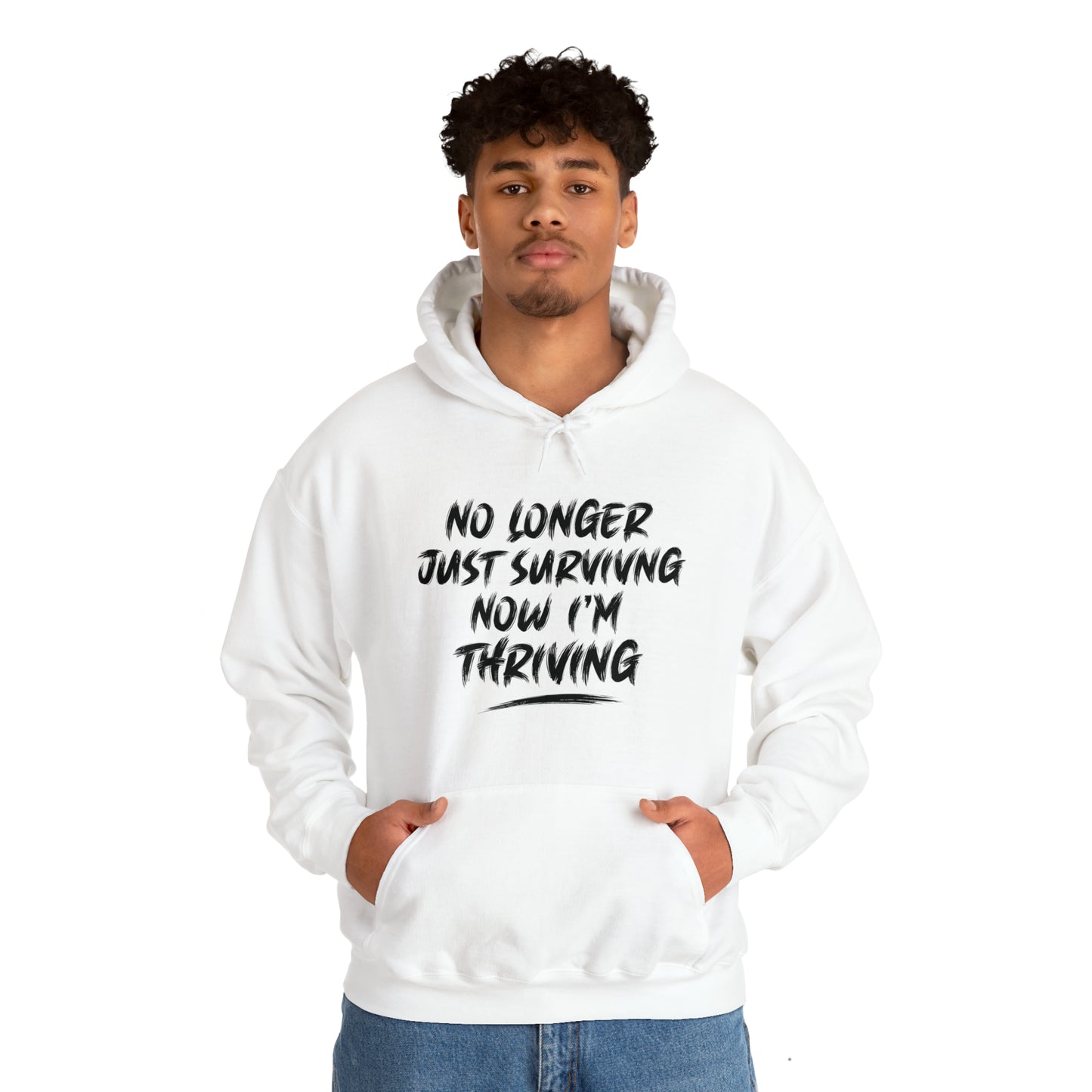 "thriving" hoodie (black lettering)