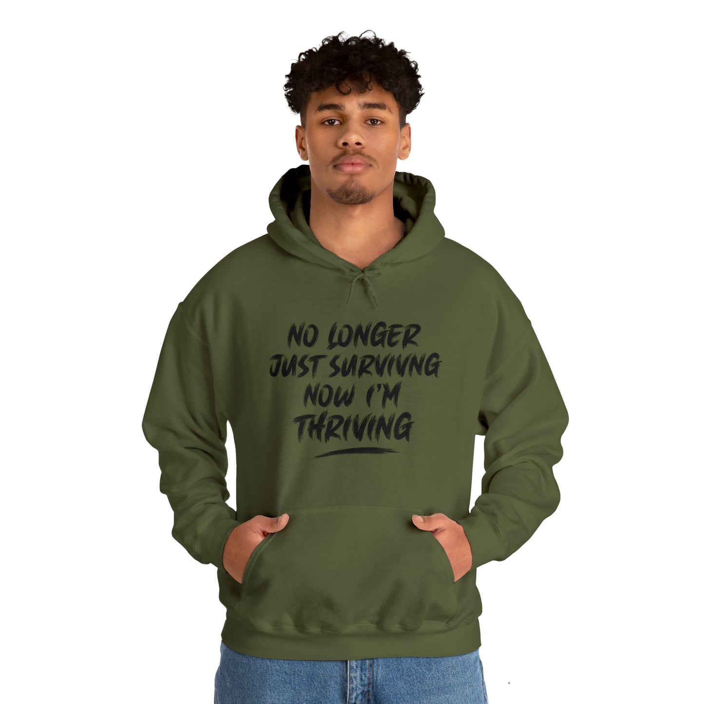 "thriving" hoodie (black lettering)