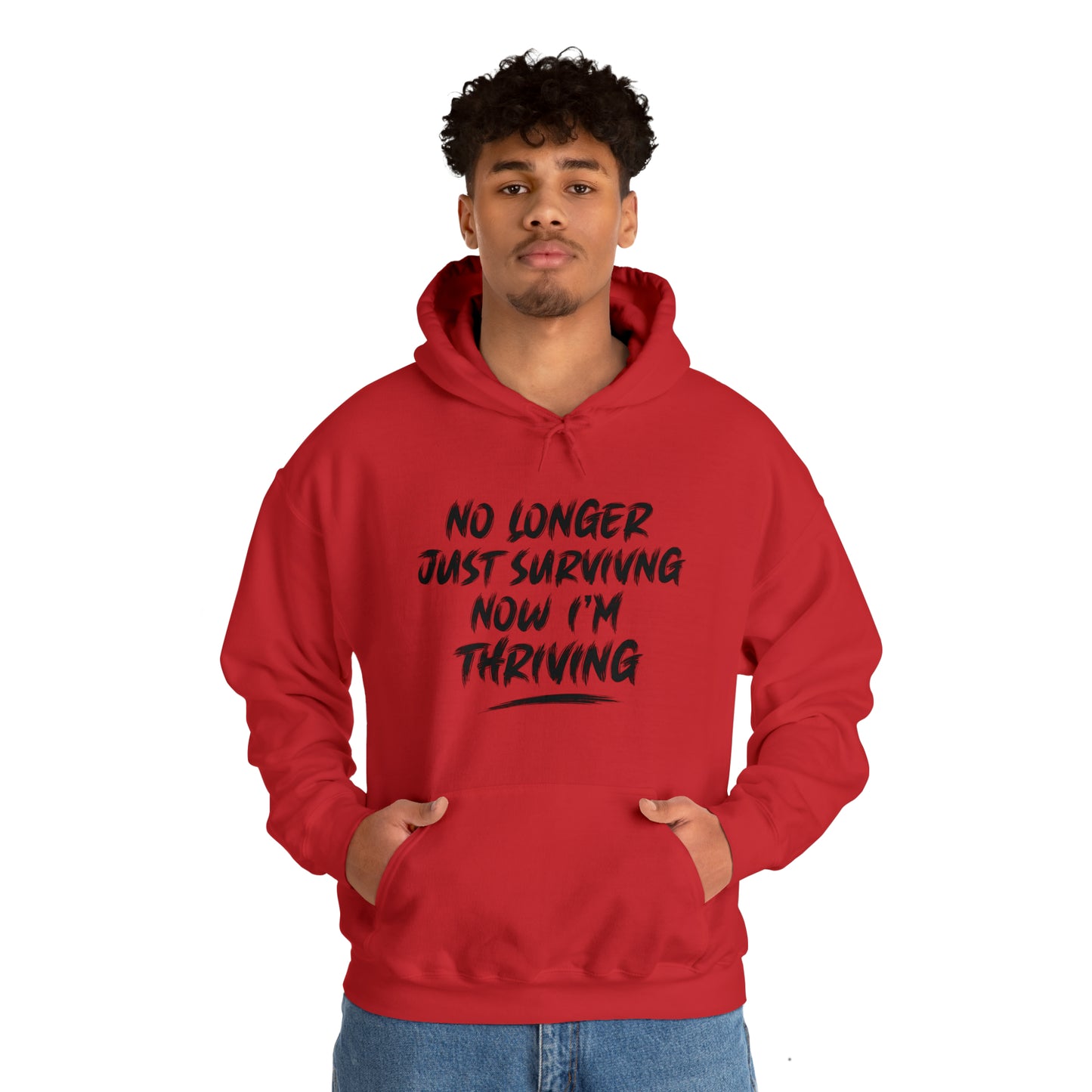 "thriving" hoodie (black lettering)