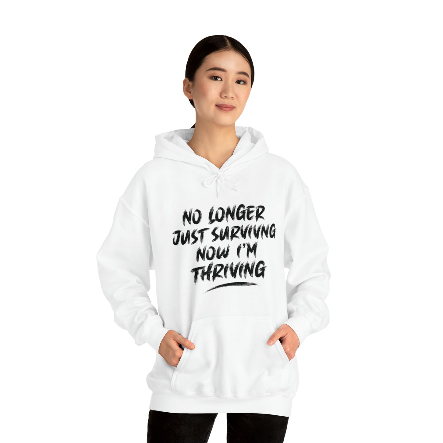"thriving" hoodie (black lettering)