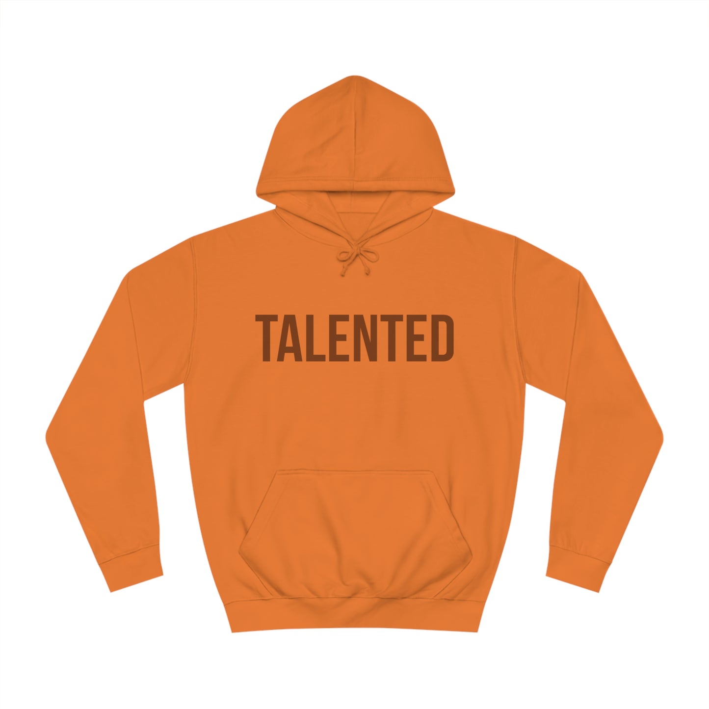 "talented/romans 12:6-8" hoodie (brown lettering)