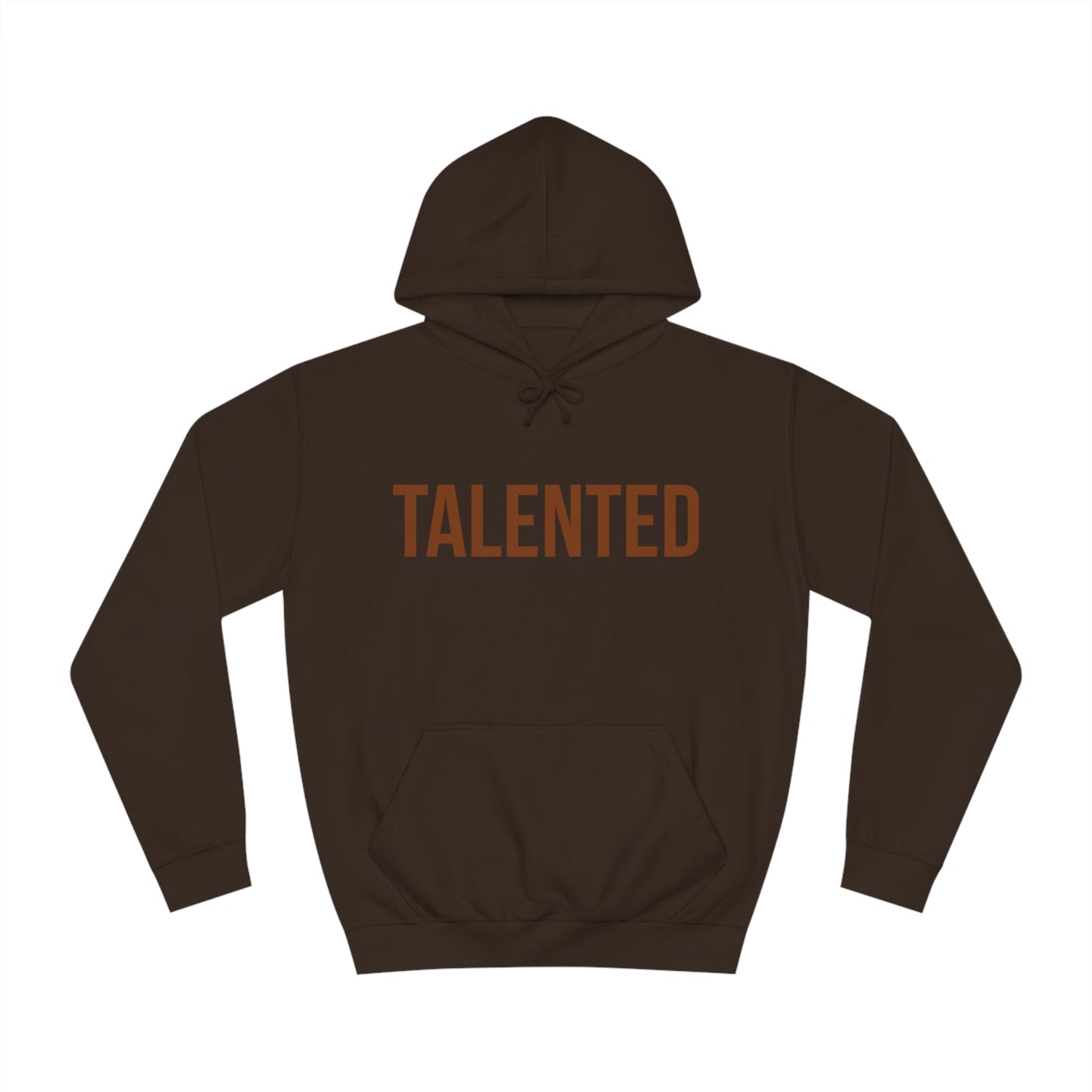 "talented/romans 12:6-8" hoodie (brown lettering)
