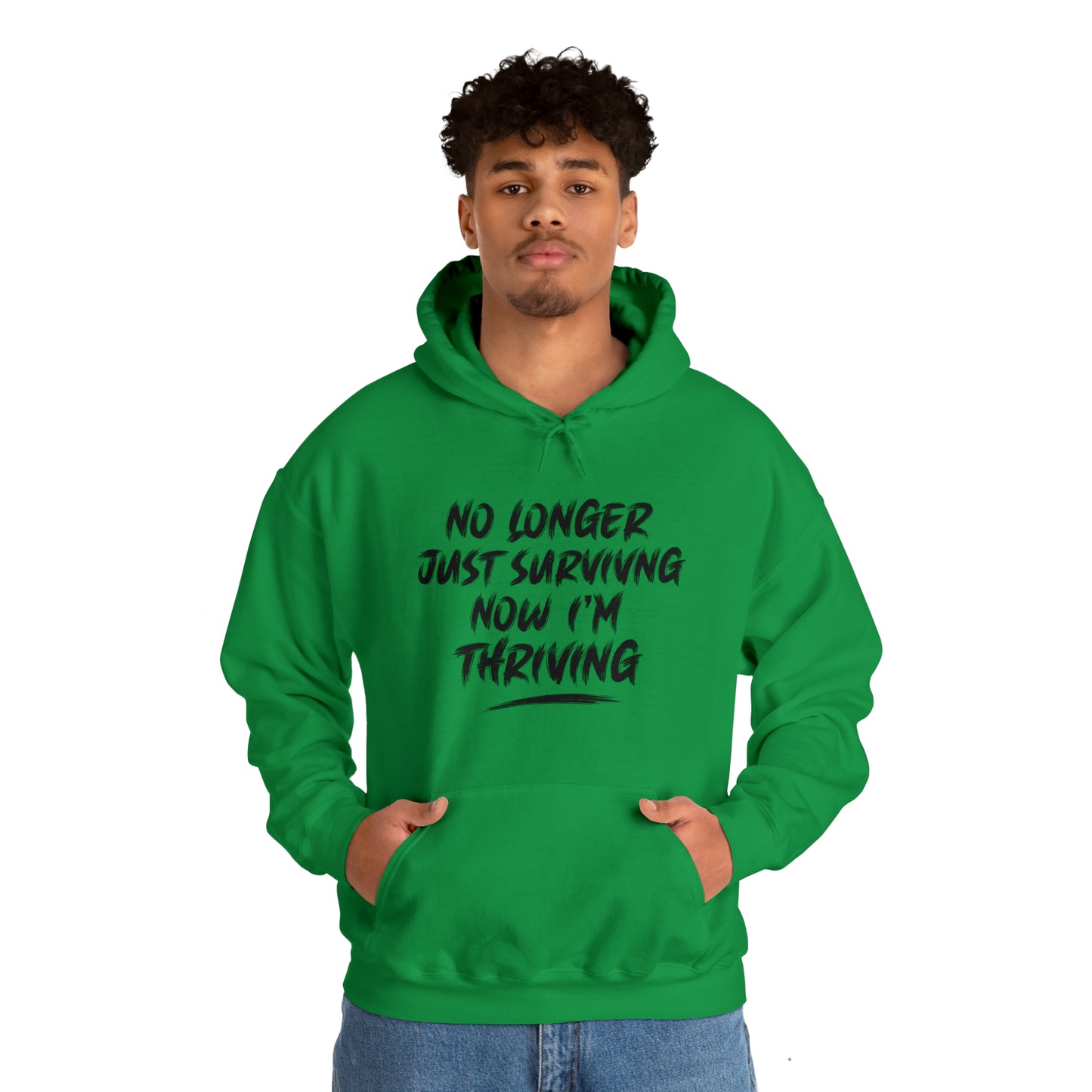 "thriving" hoodie (black lettering)