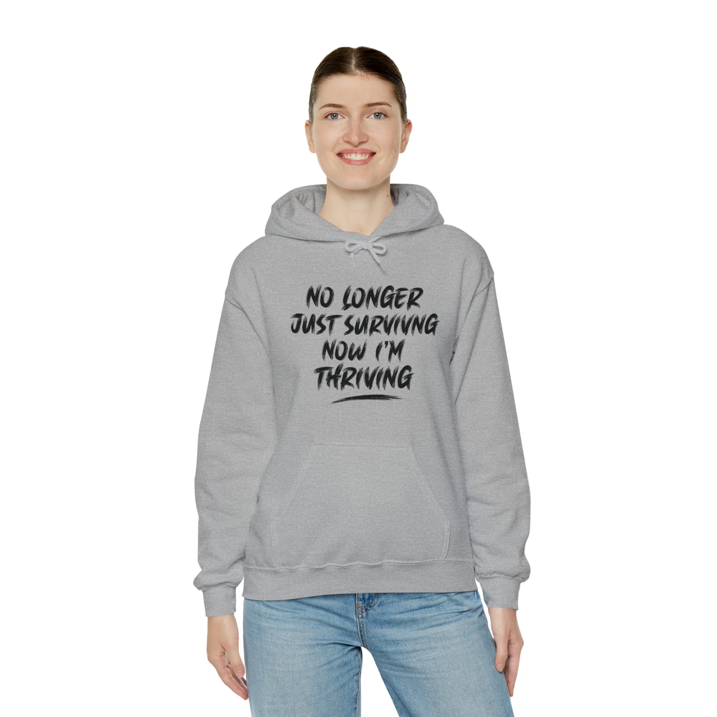 "thriving" hoodie (black lettering)