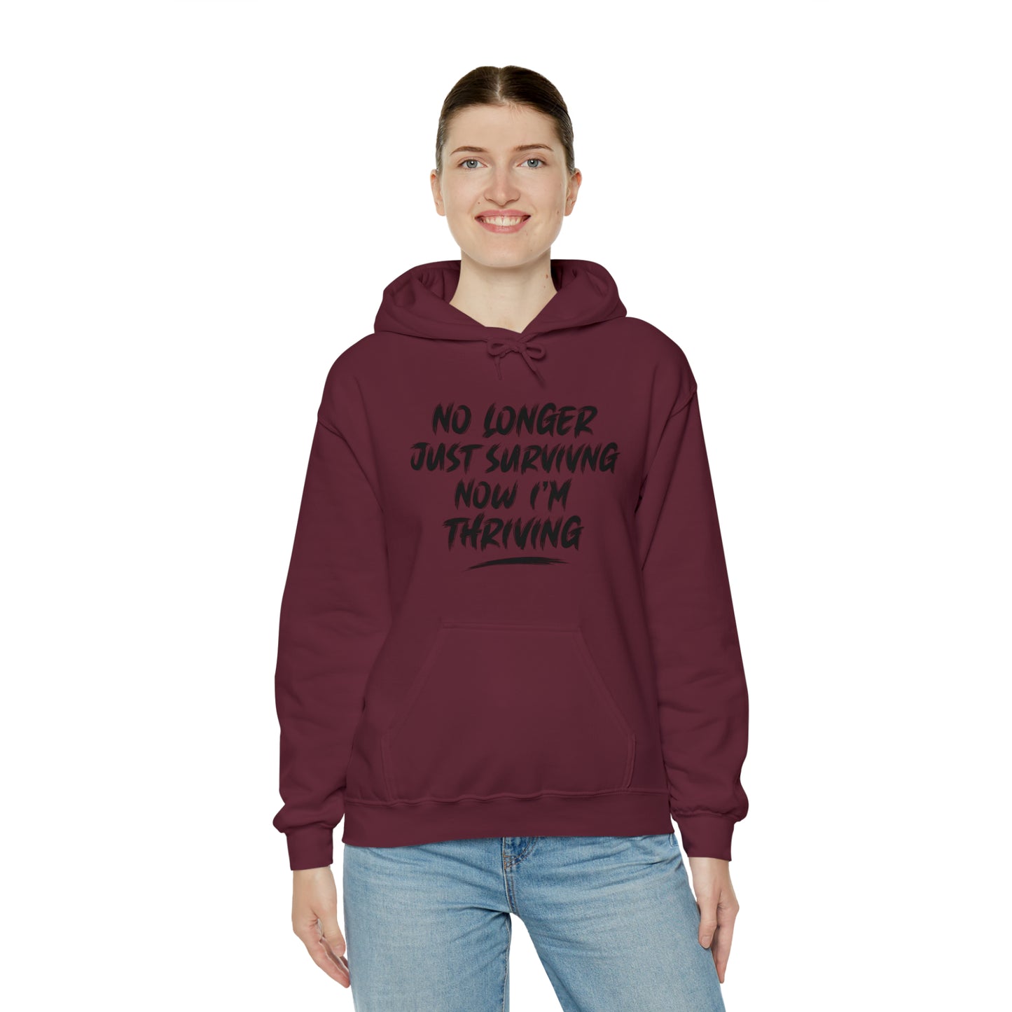 "thriving" hoodie (black lettering)