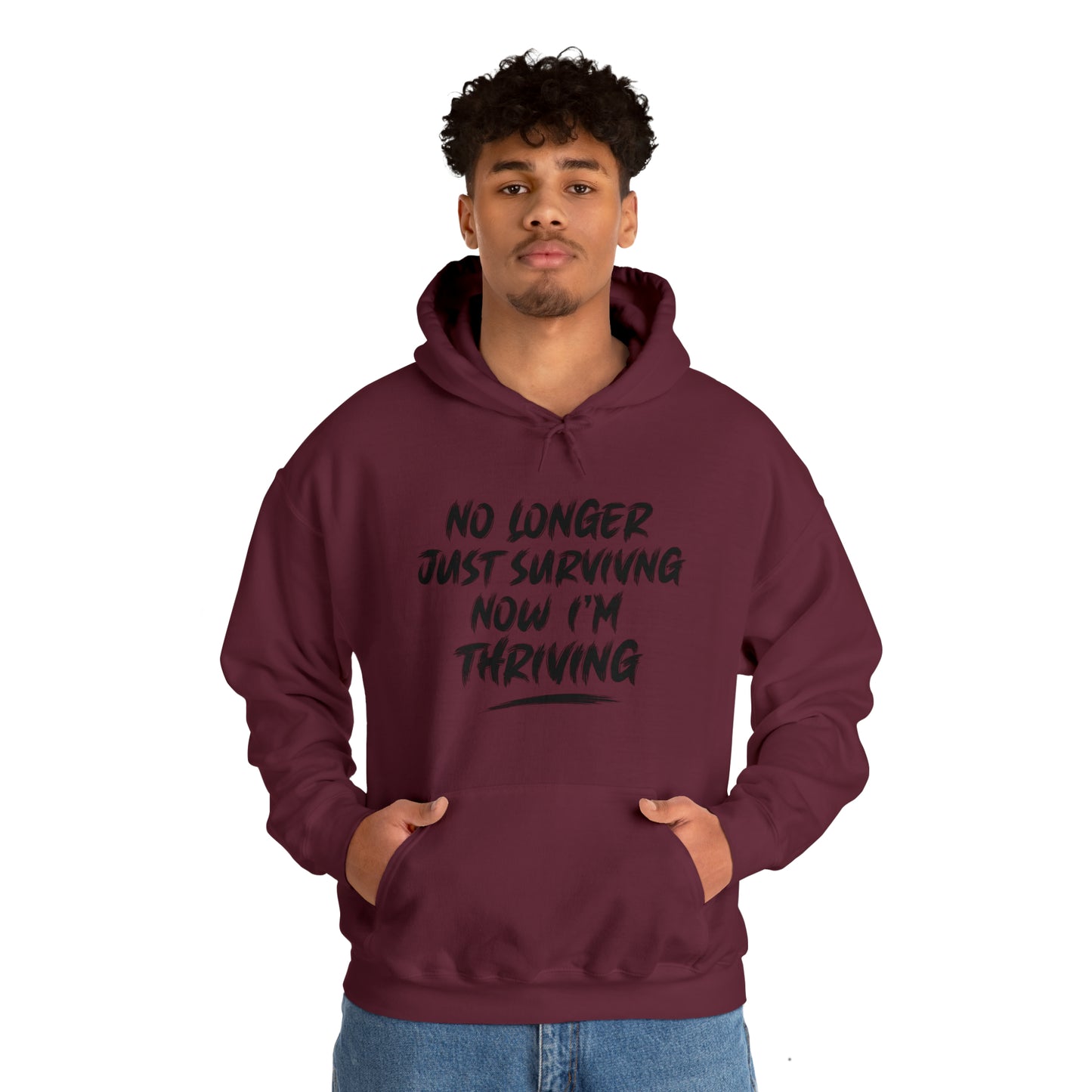 "thriving" hoodie (black lettering)