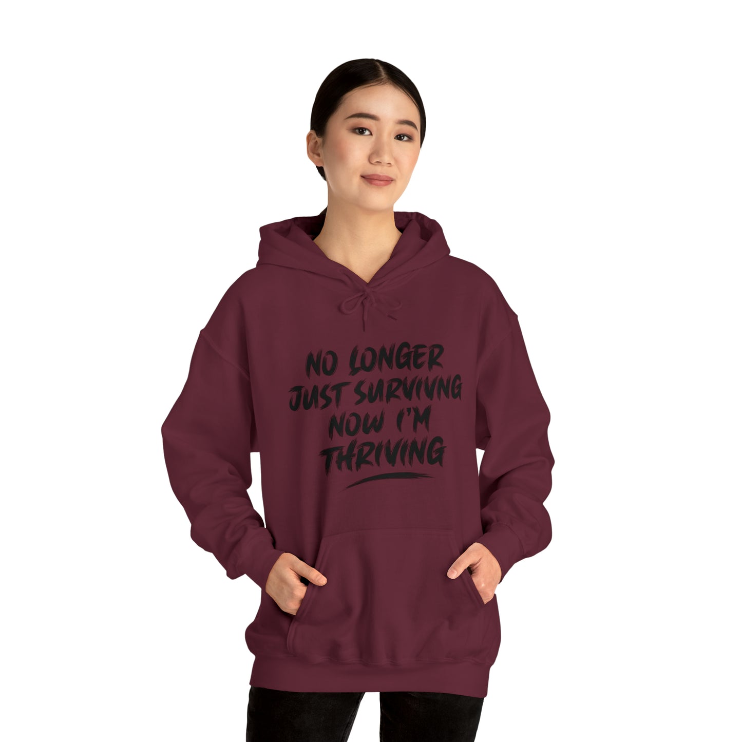 "thriving" hoodie (black lettering)
