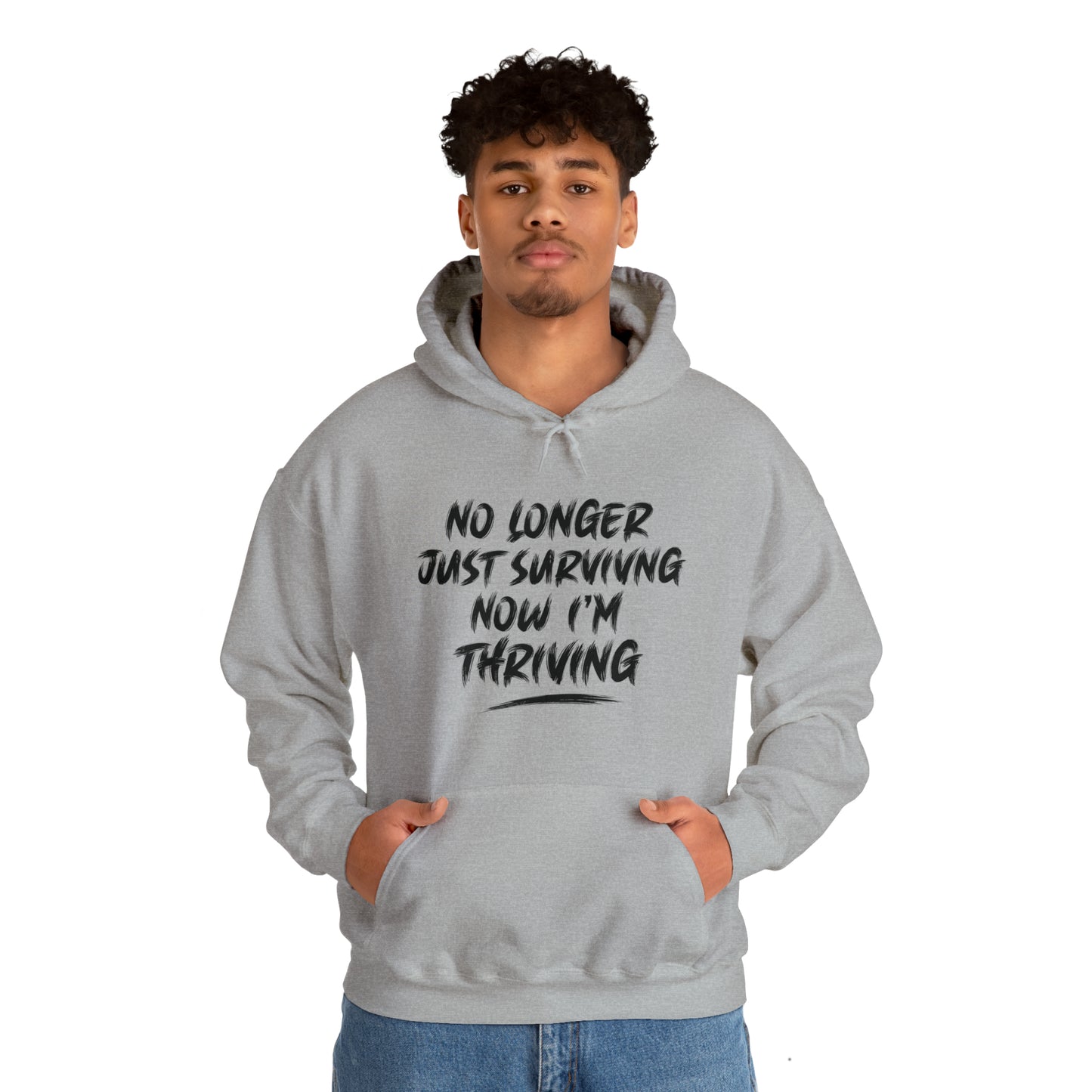 "thriving" hoodie (black lettering)