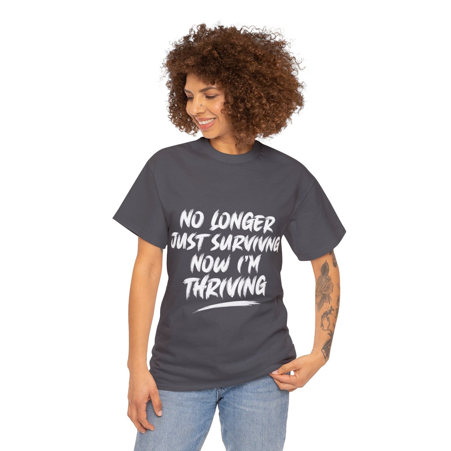 "thriving" tee (white lettering)