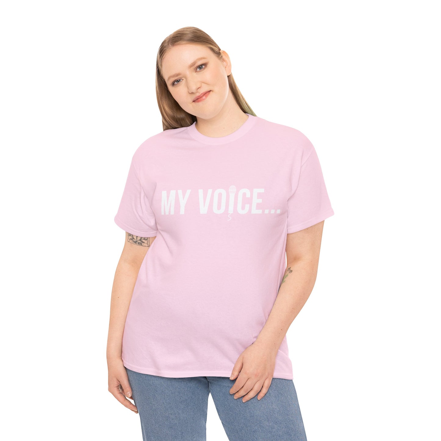 "my voice"  tee  (white lettering)