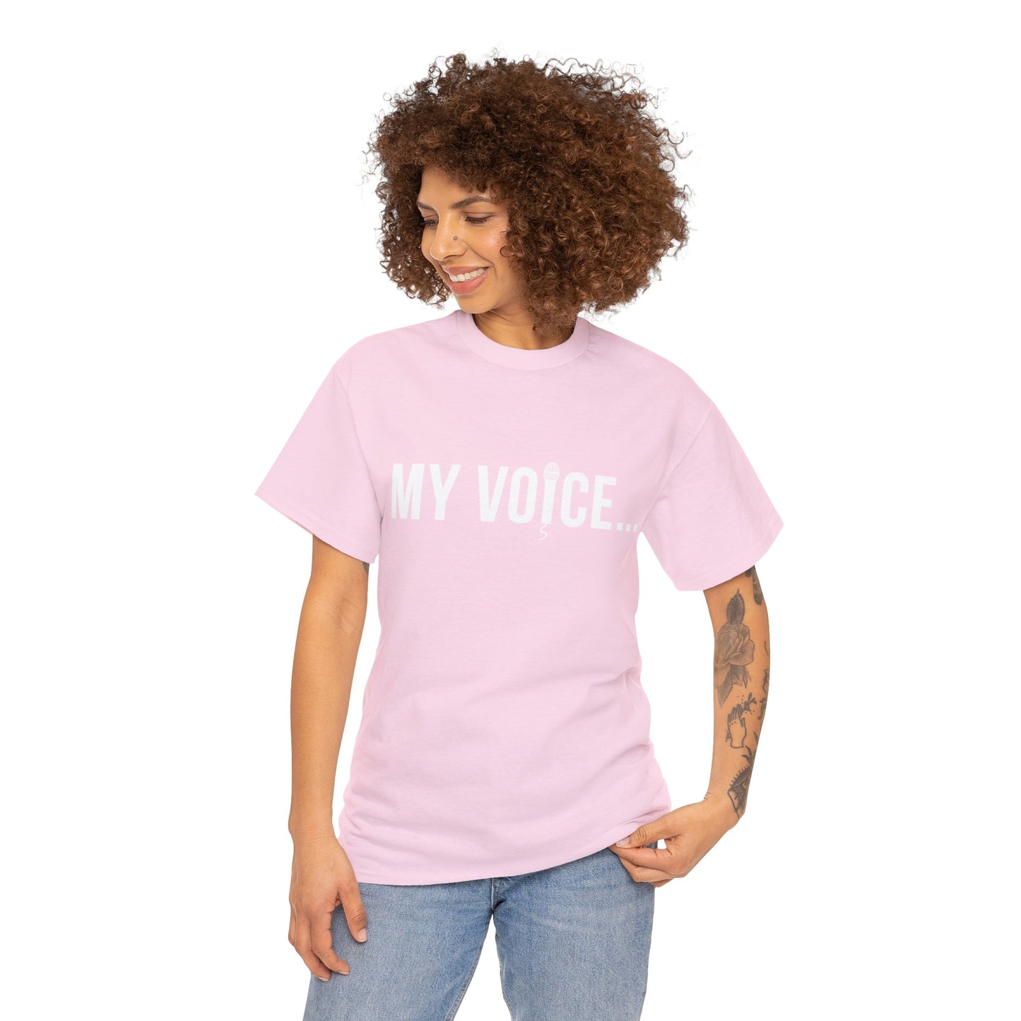 "my voice"  tee  (white lettering)