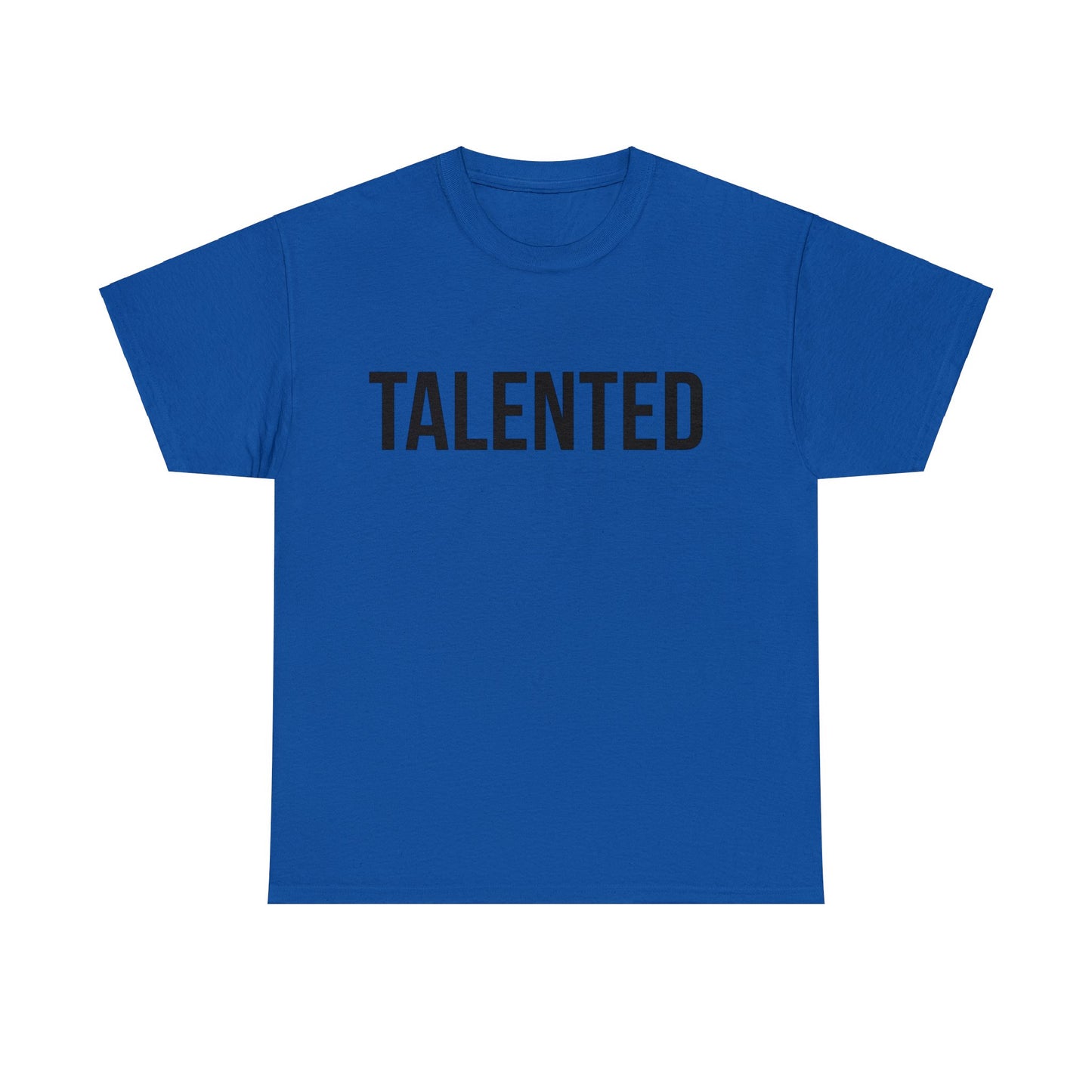 "talented/romans 12:6-8" tee (black lettering)