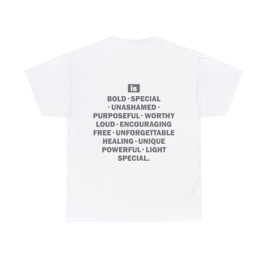 "Talented/Roman 12:6-8" Tee (Gray Lettering, Pocket Placement