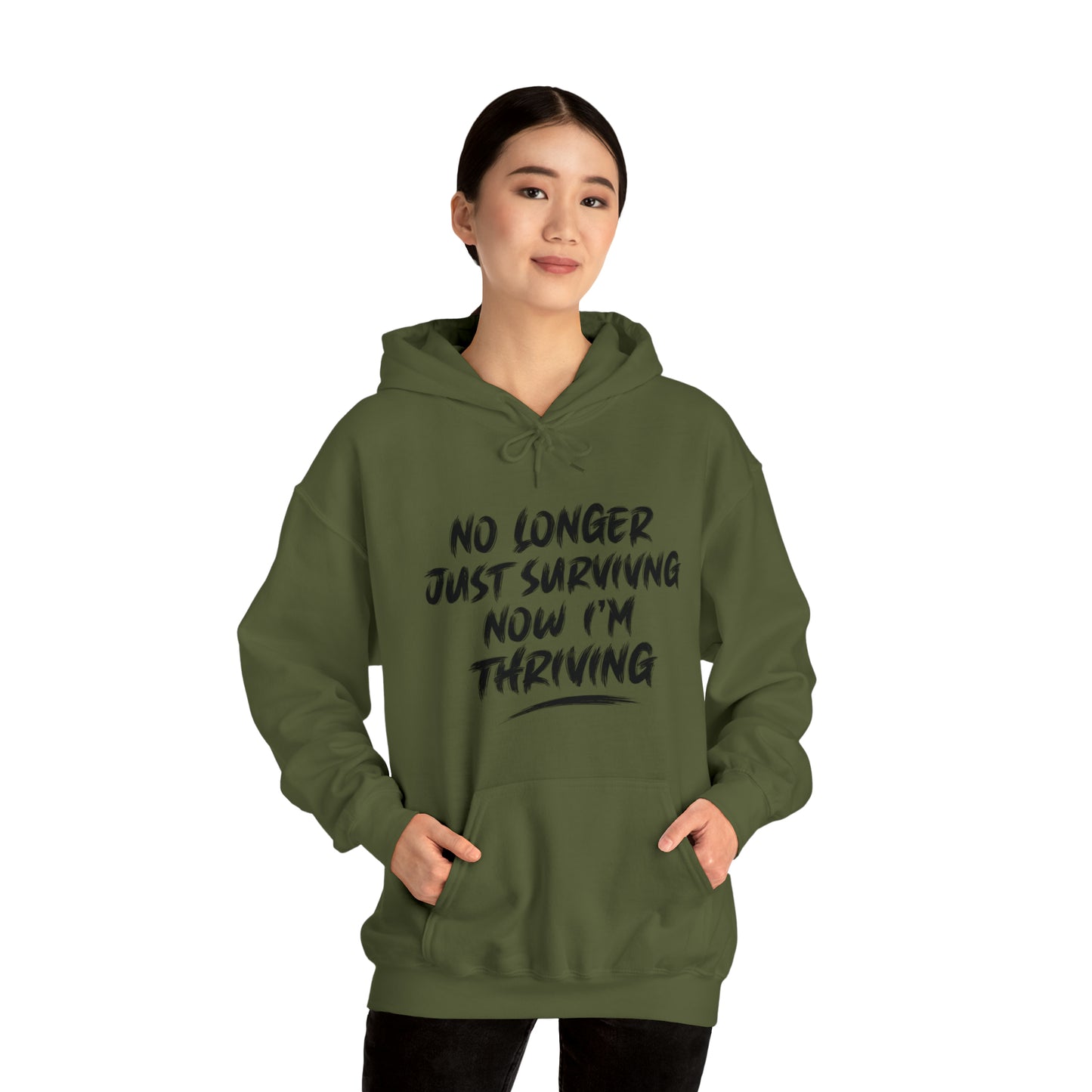 "thriving" hoodie (black lettering)
