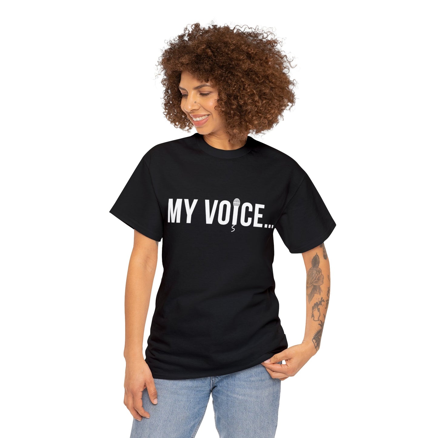 "my voice"  tee  (white lettering)