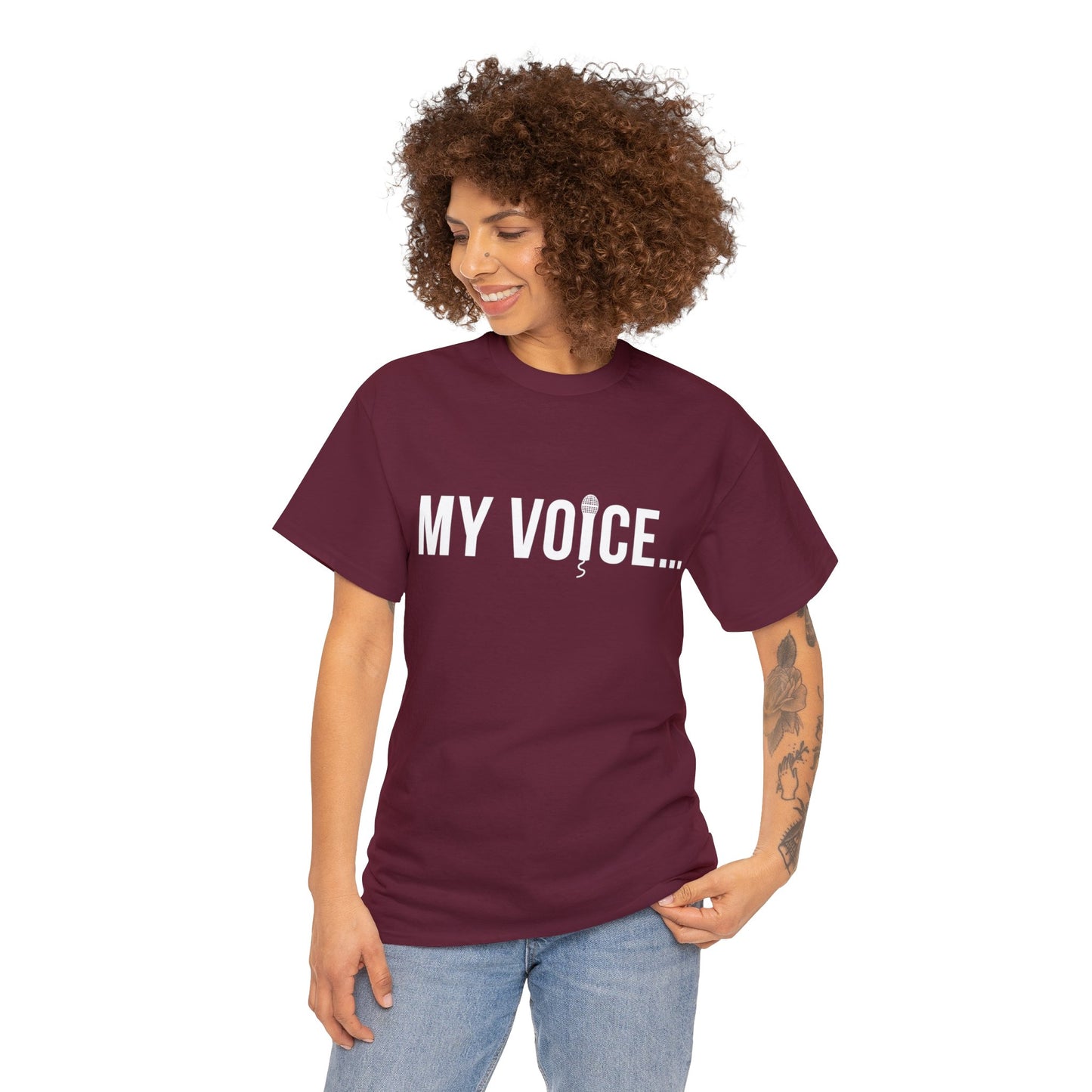 "my voice"  tee  (white lettering)