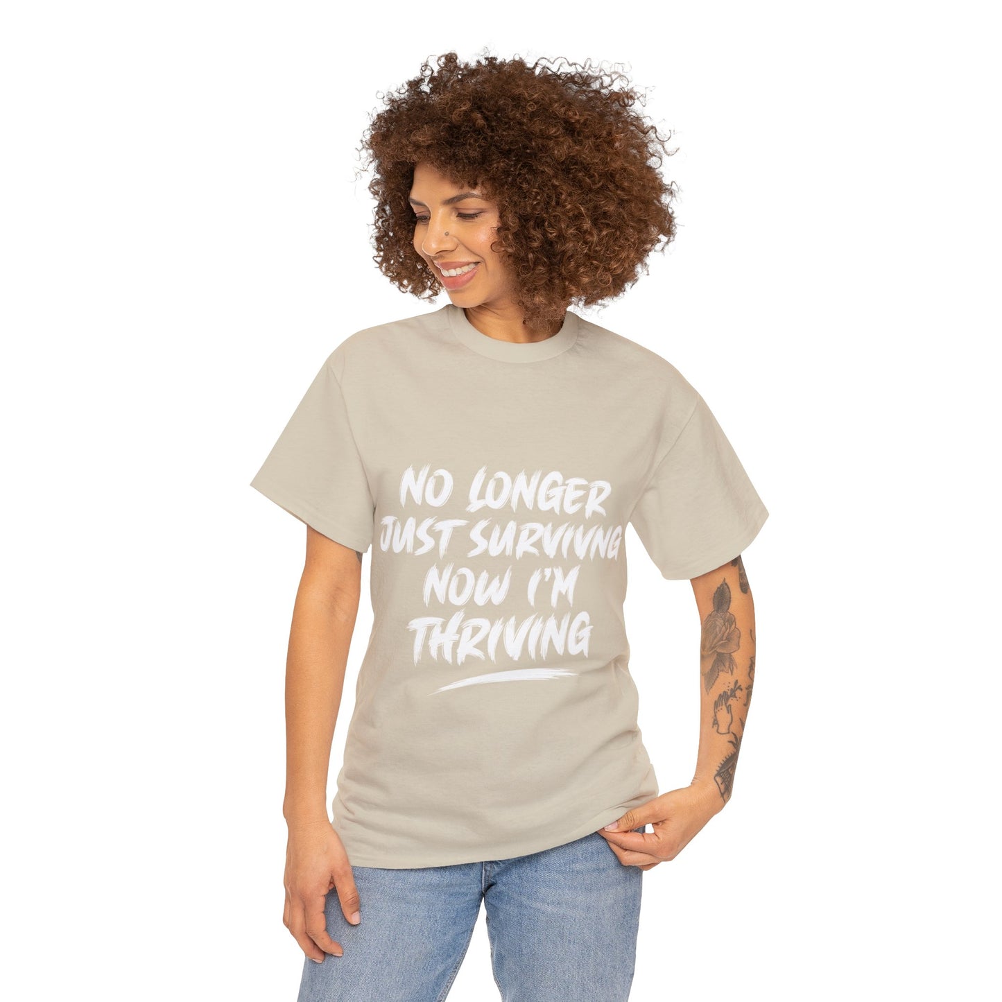 "thriving" tee (white lettering)