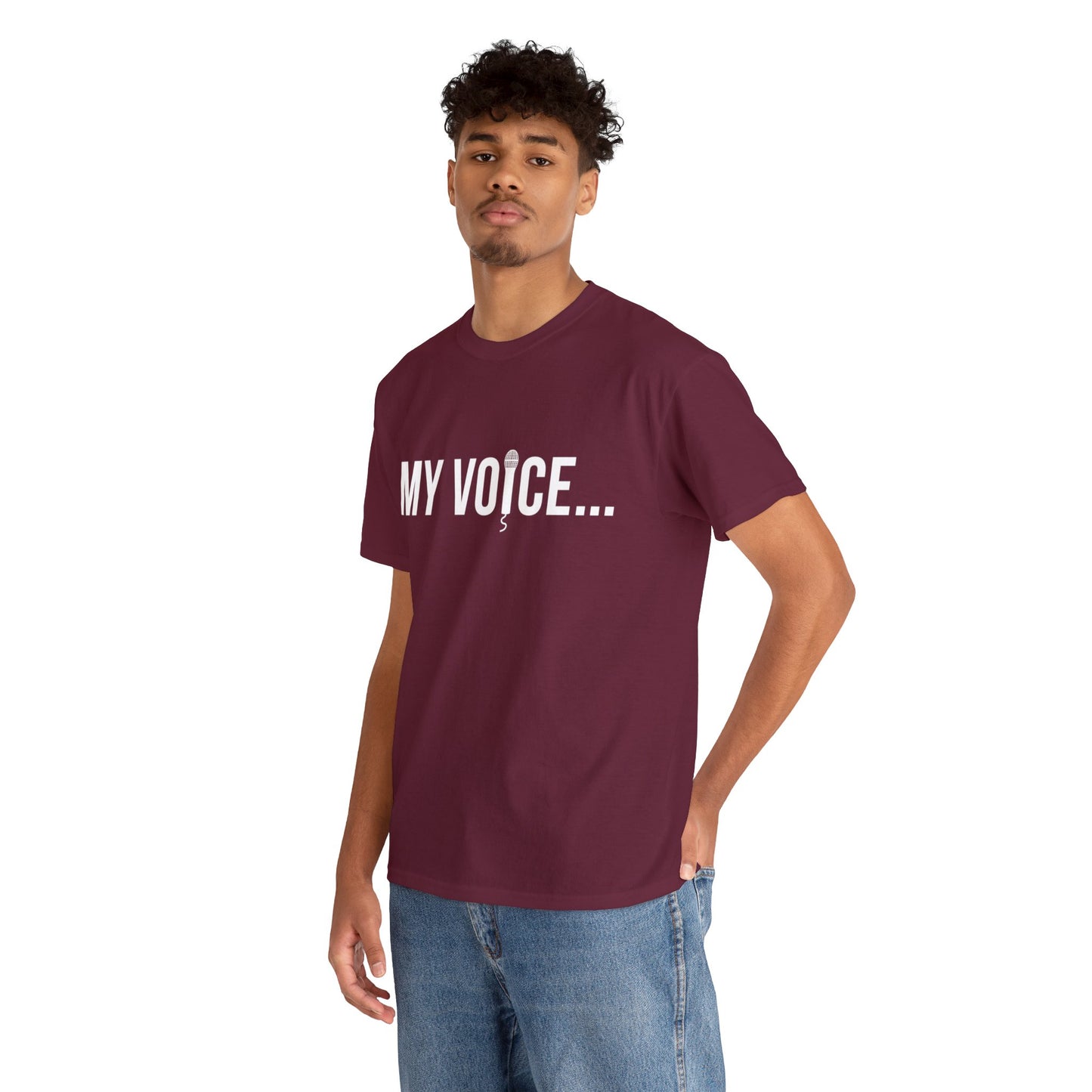 "my voice"  tee  (white lettering)