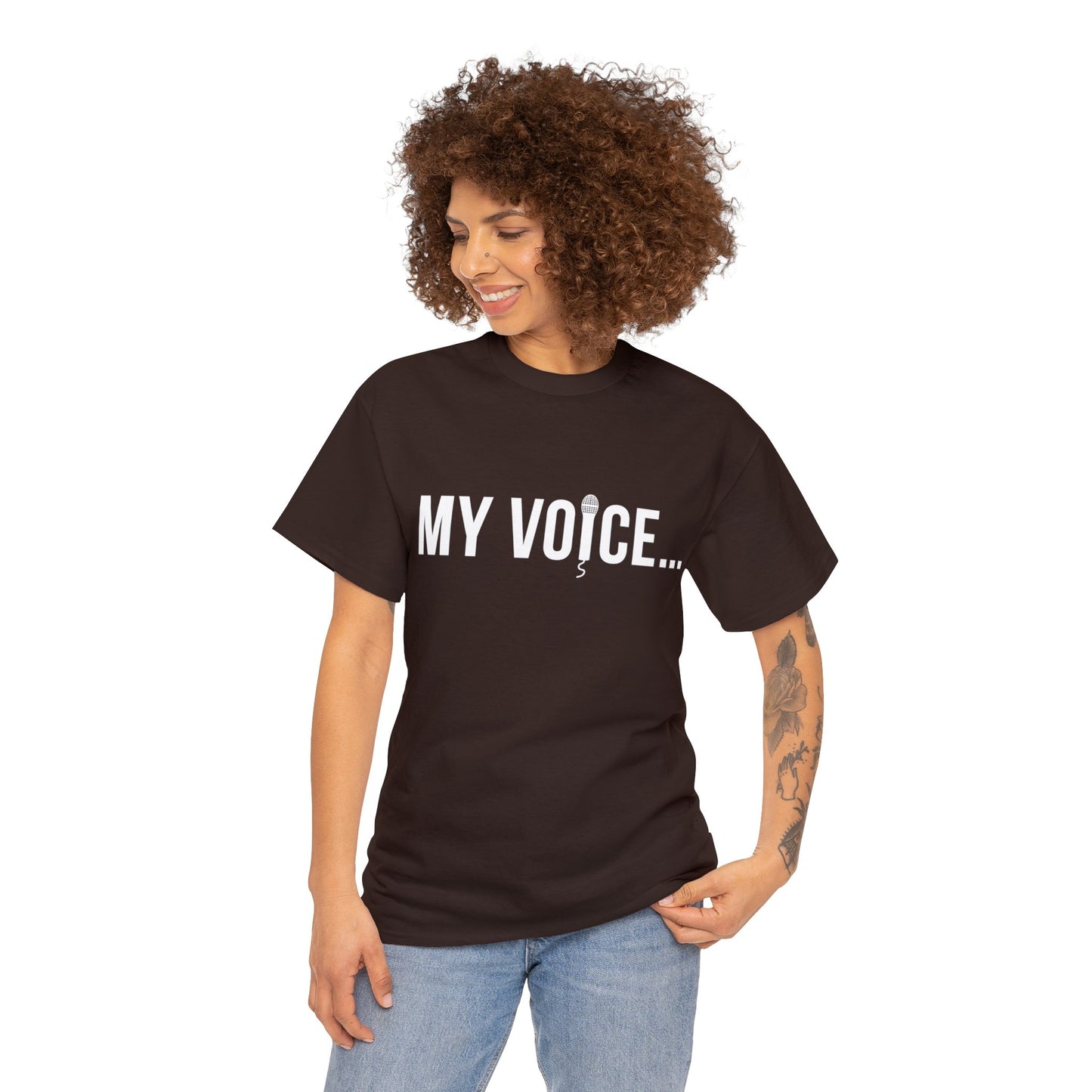 "my voice"  tee  (white lettering)