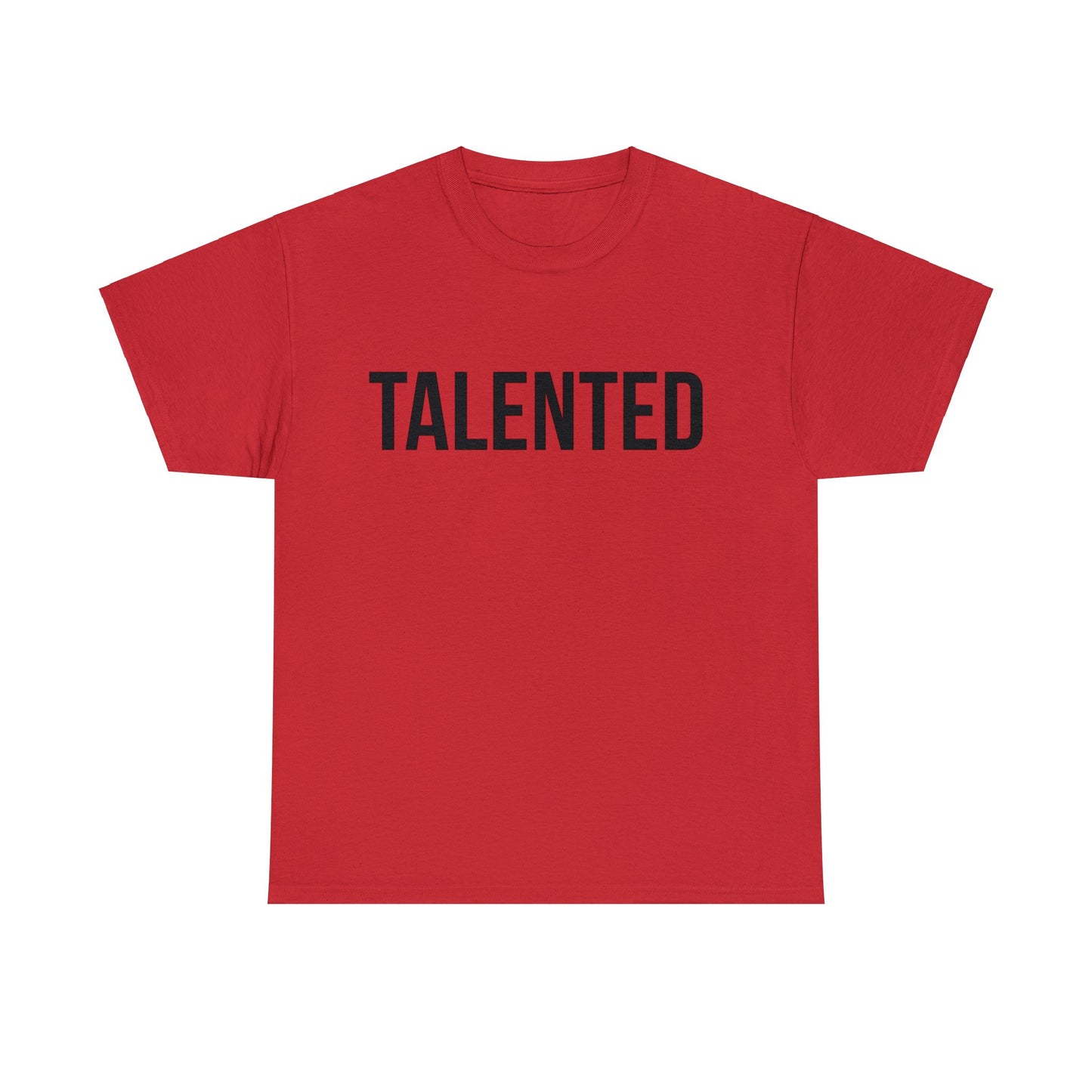 "talented/romans 12:6-8" tee (black lettering)