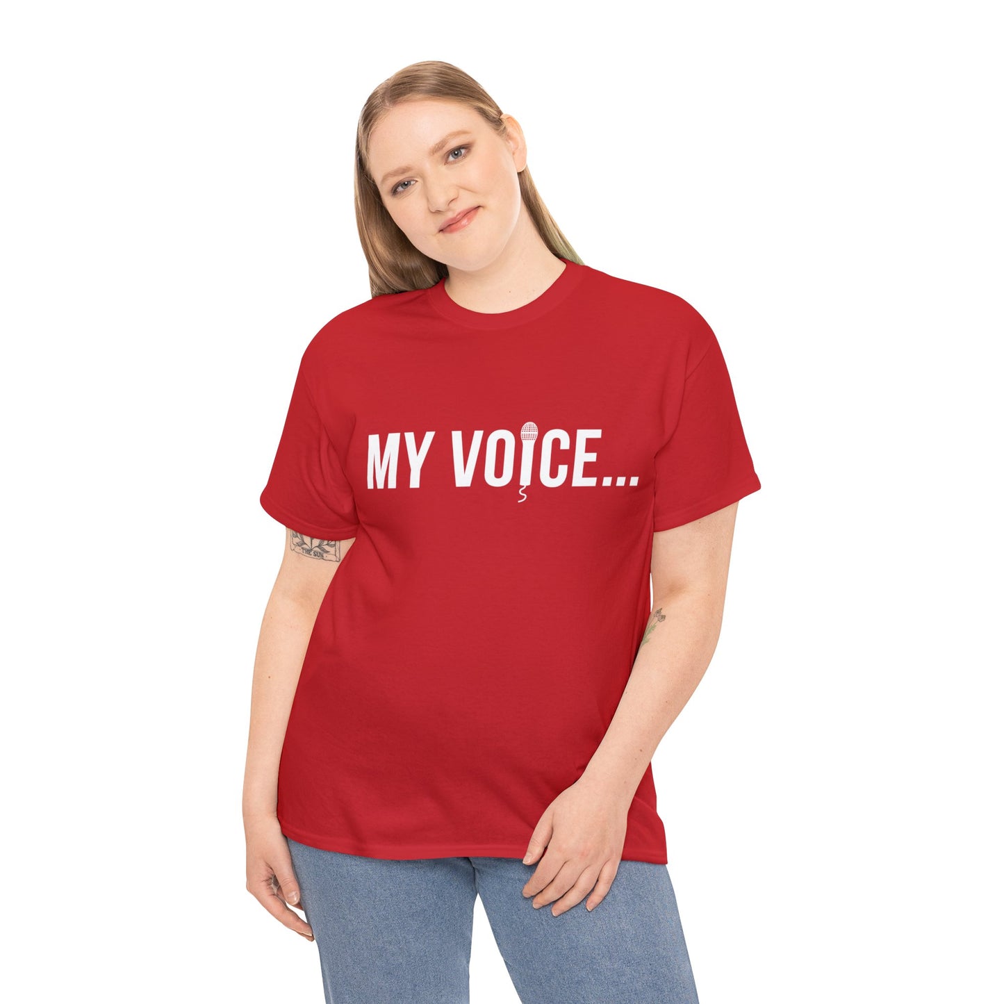 "my voice"  tee  (white lettering)