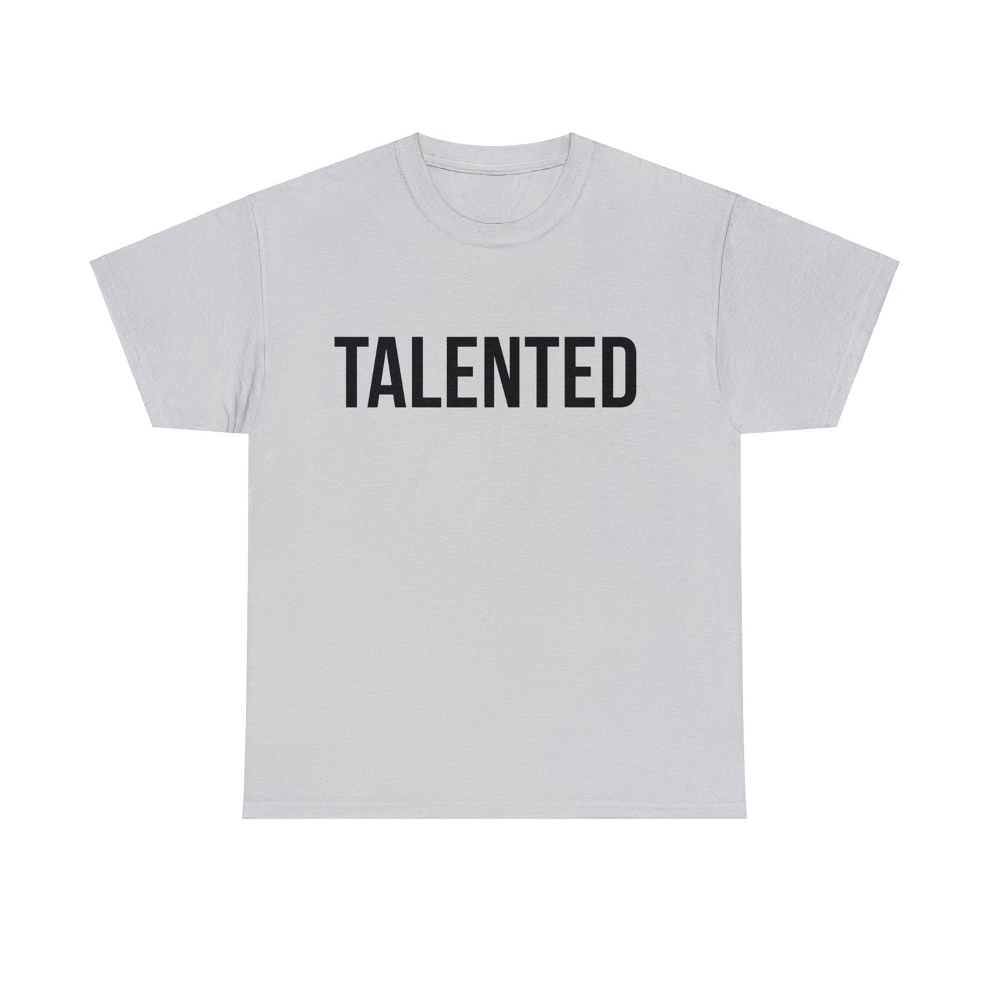 "talented/romans 12:6-8" tee (black lettering)