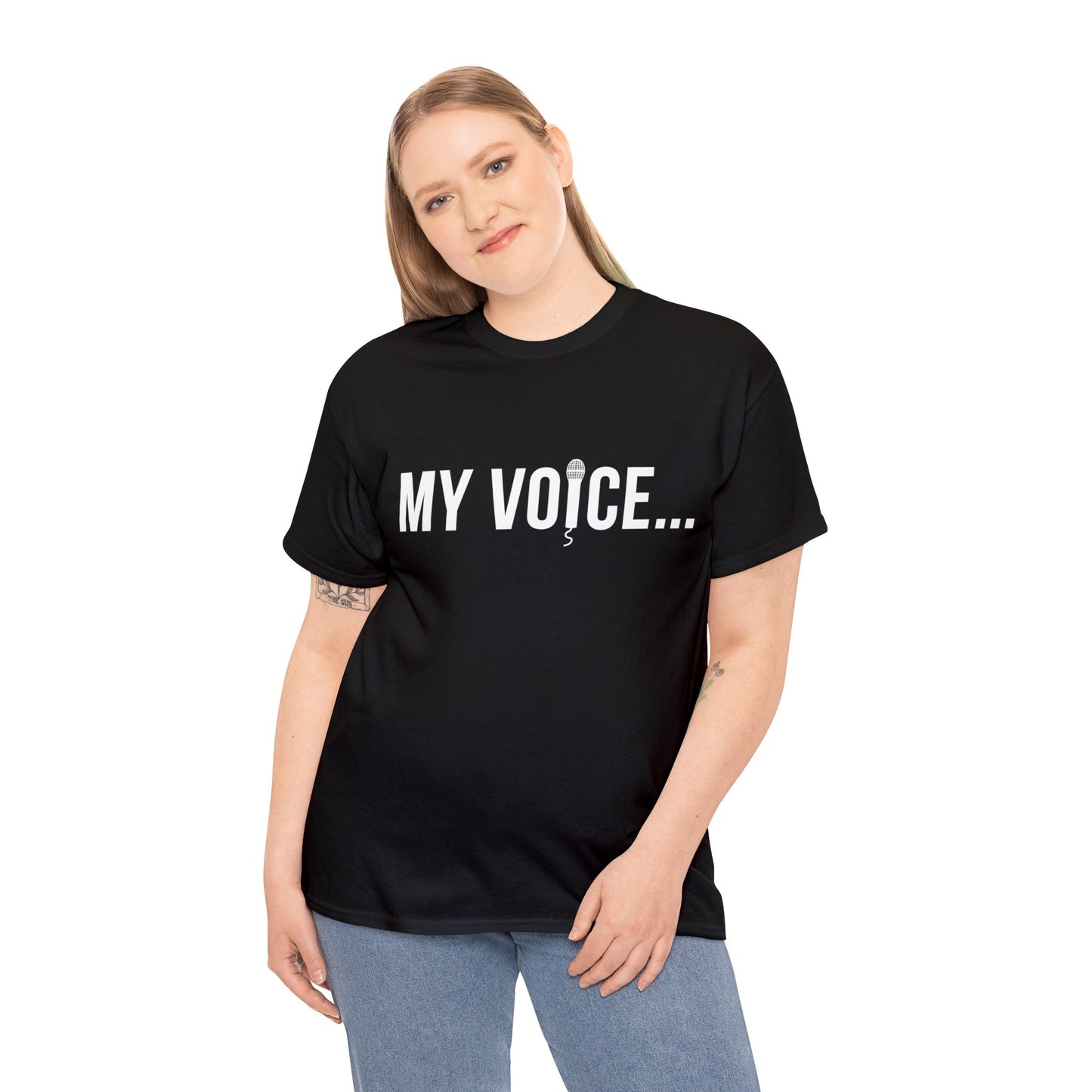 "my voice"  tee  (white lettering)