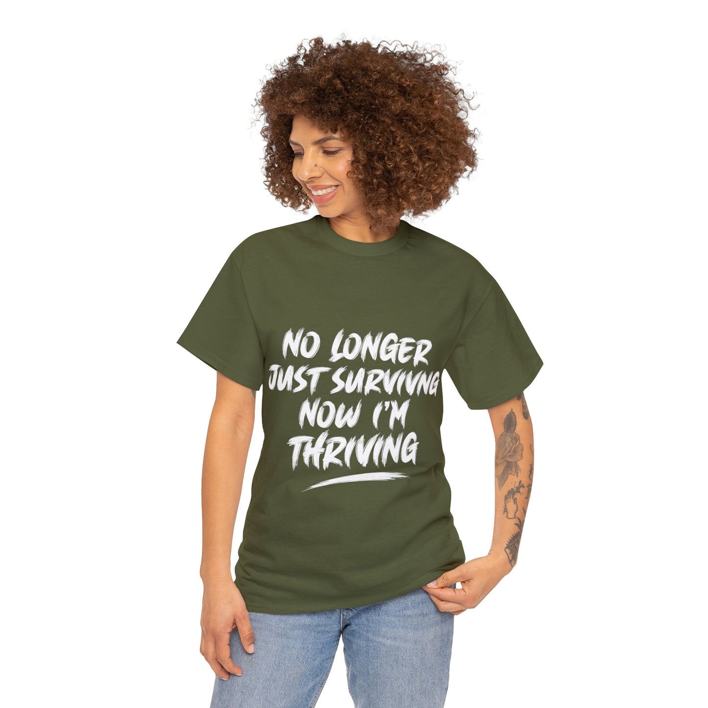 "thriving" tee (white lettering)