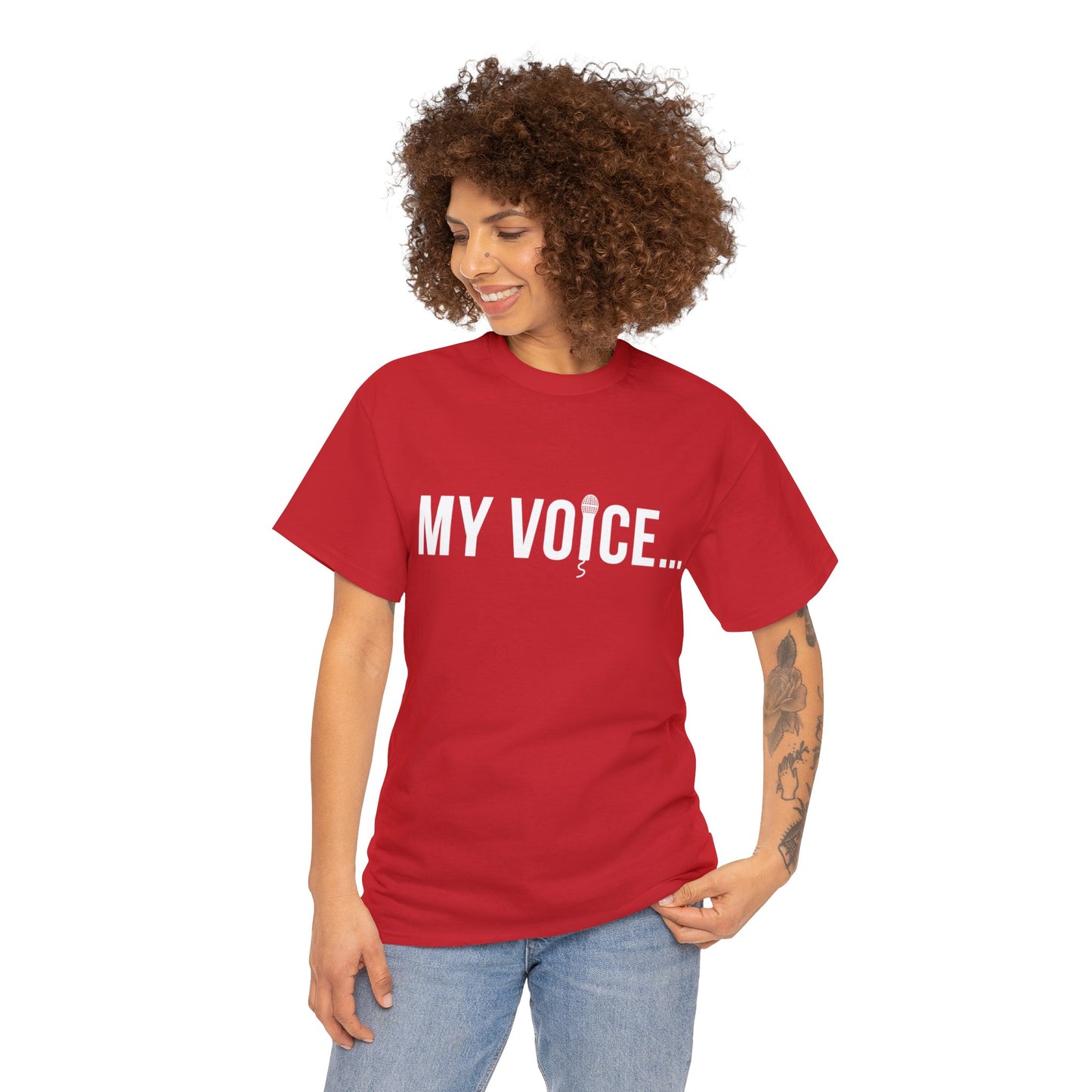 "my voice"  tee  (white lettering)